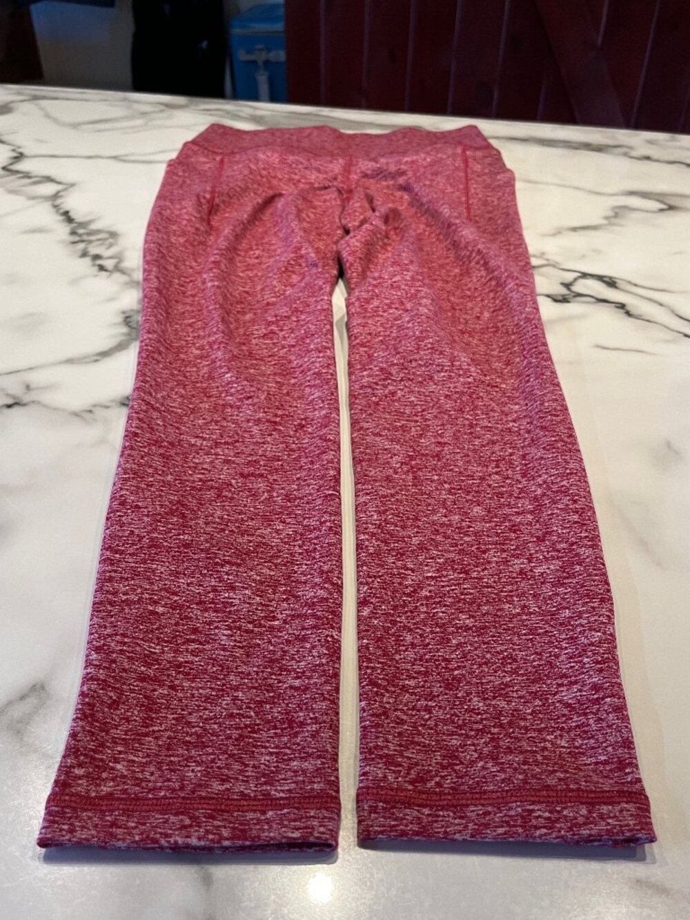 Athleta Salutation Stash Pocket II Leggings Heather Red High Rise - Size Small - Picture 1 of 12